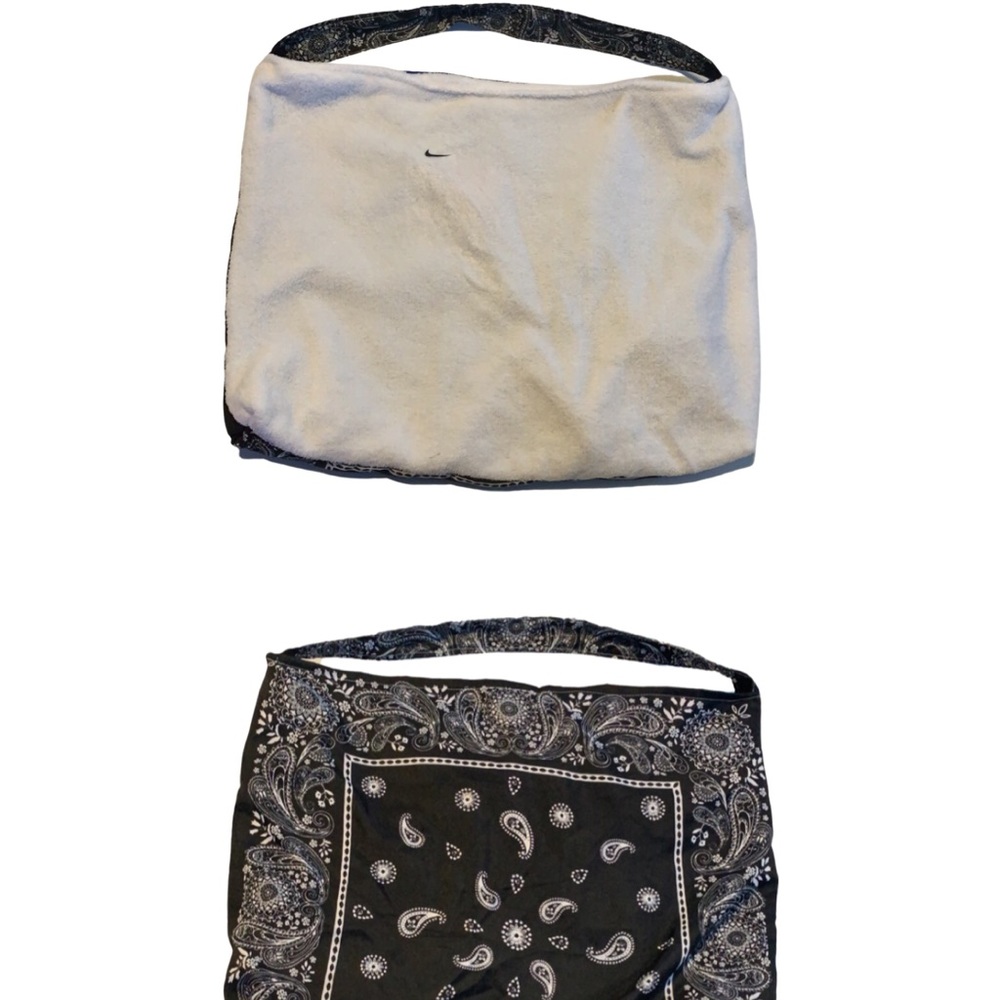 Nike black Bandanna white fur bag